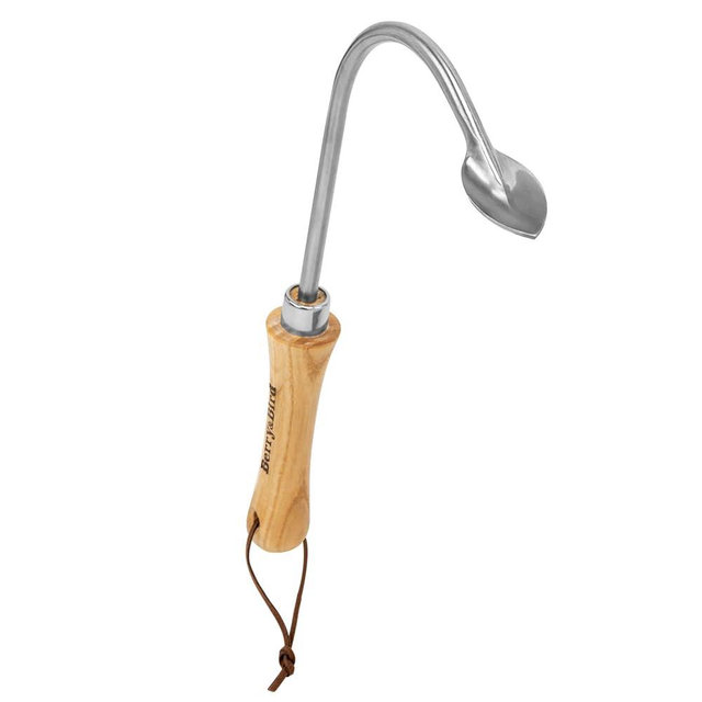 Berry&Bird Weed Puller, Crack Weeder Cultivator Garden Hand Tool, Durable Curved Head Hook & Wooden Handle, Garden Digging, Edging, Planting Remover for Patio Lawn Yard Moss Terrace Paving