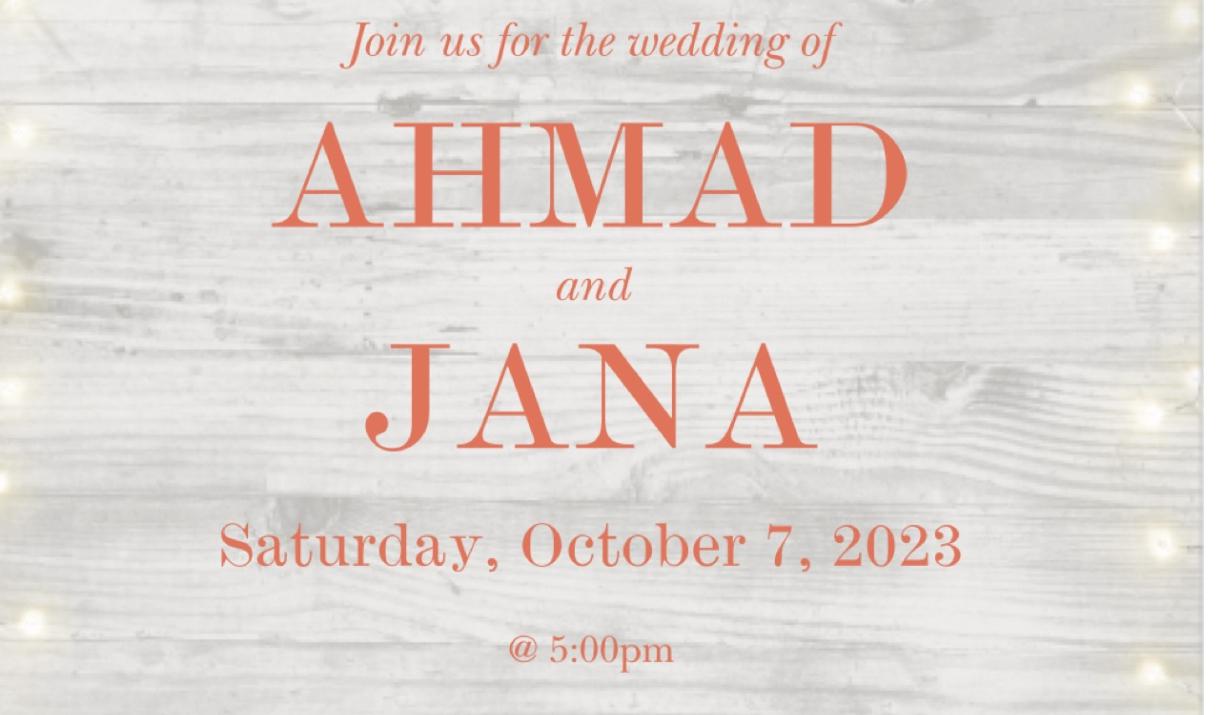 The Wedding Website of Jana Dubose and Ahmad Mitchell
