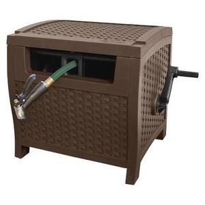 Resin Wicker Hose Hideaway - Brown - Suncast
