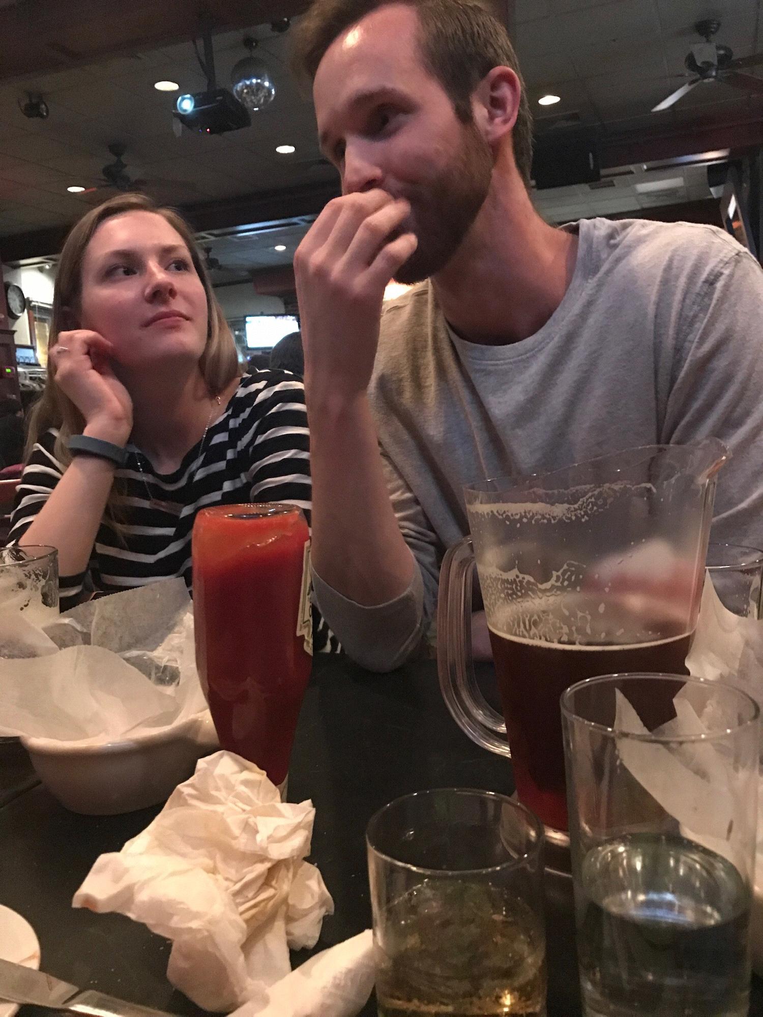 The first picture together at Common Ground Trivia (RIP)