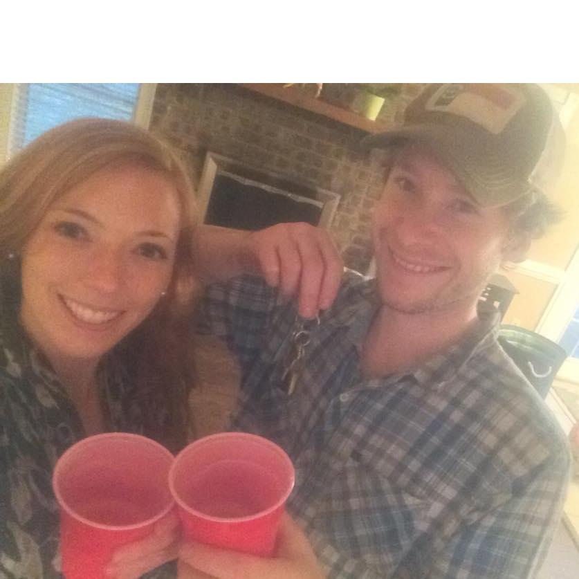 Cheers to buying our first house!!!