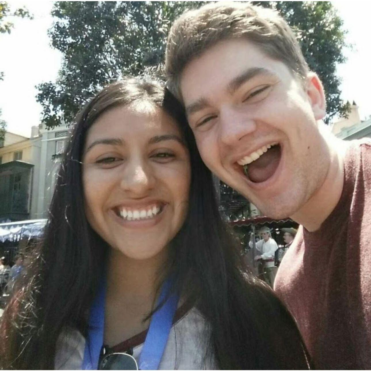 Our first picture together, right before we started dating!