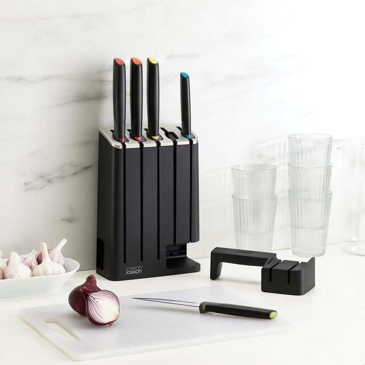 Joseph Joseph, Elevate SlimBlock 5-Piece Knife Set with Sharpener