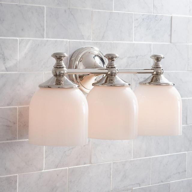 Mercer Sconce, Triple, Polished Nickel