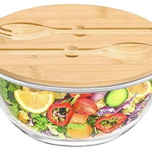 Glass Salad Bowl with Sealing Lid