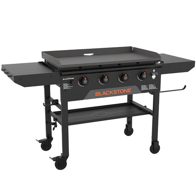Blackstone 2210 Original 36” Omnivore Griddle with Two Side Shelves, Powder Coated Steel, Black