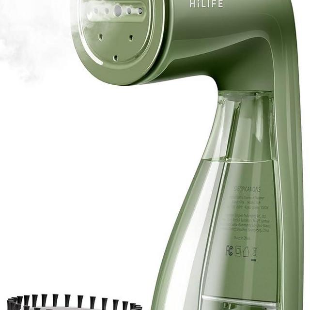 HiLIFE Steamer for Clothes, 1100W Clothes Steamer, Fast Wrinkle Removal with Large 302ml Tank, Ideal for All Fabrics, Easy to Use, Compact and Portable Travel Garment Steamer