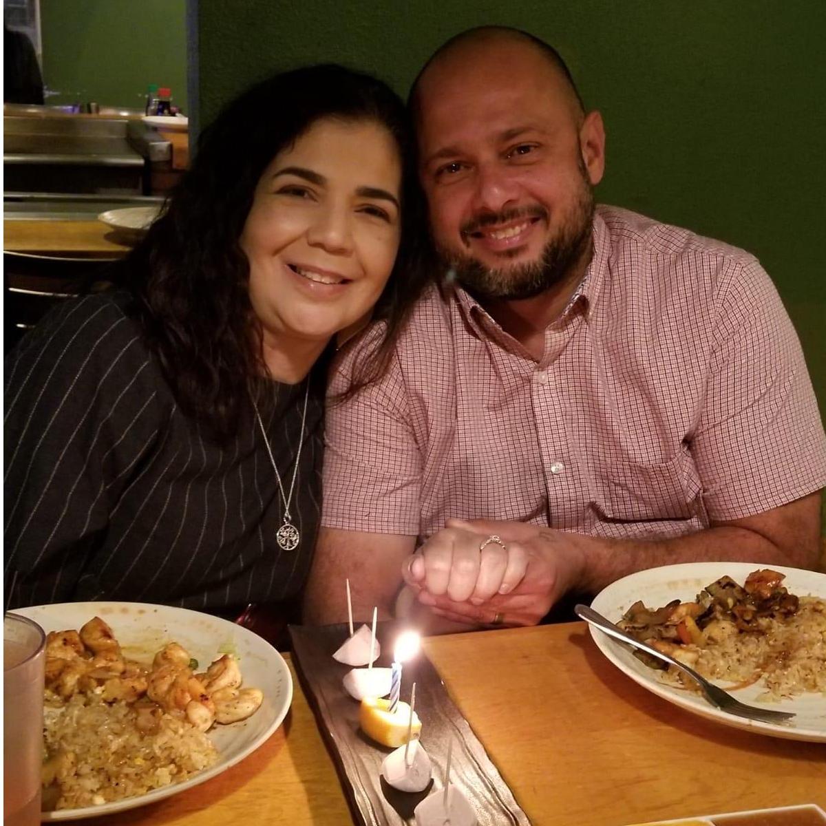 Our engagement dinner celebration at Ah-So in Yuma, Arizona.