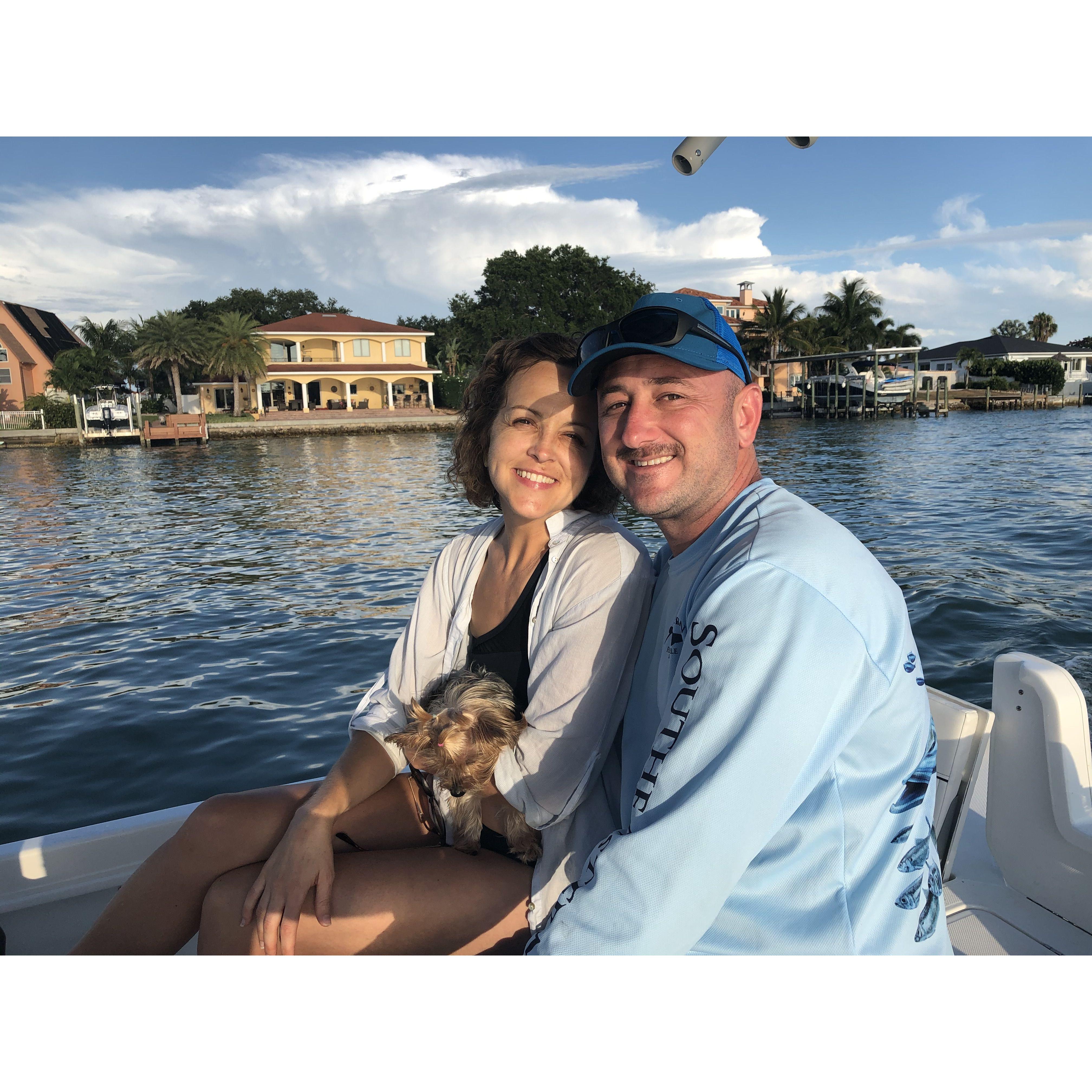 We often boat around the beautiful beaches and intercoastal waterways here in St. Pete.