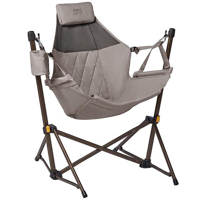 TIMBER RIDGE Hammock Camping Chair with Adjustable Backrest, Heavy Duty Folding Hammock Chair Supports 300lbs, Portable Hammock Chair for Camping, Travelling and Patio, Tan