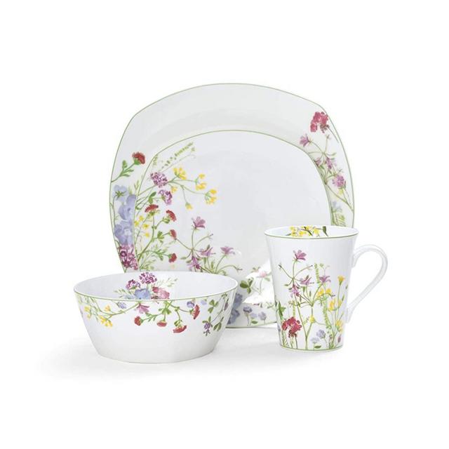Mikasa Wildflower Garden 16-Piece Dinnerware Set, Assorted
