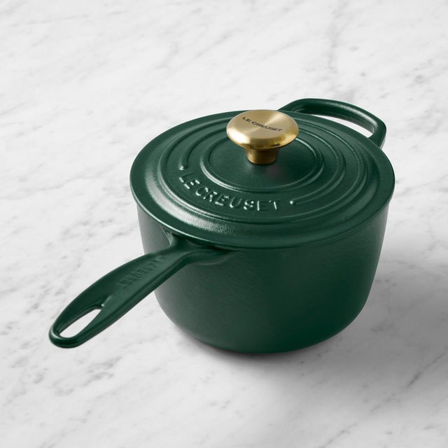 Le Creuset Signature Enameled Cast Iron Saucepan, 1 3/4-Qt., Foret