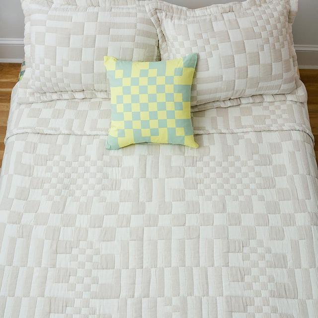 Dusen Dusen Check Coverlet in Size King