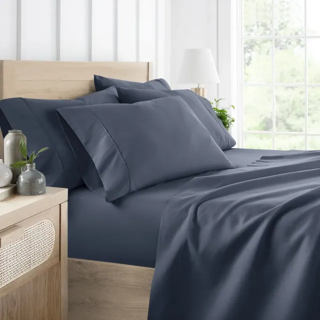 Solid 4 Piece Sheet Set - Ultra Soft - Becky Cameron , Stone, Twin