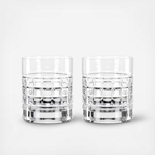 London Double Old Fashioned Glass, Set of 2