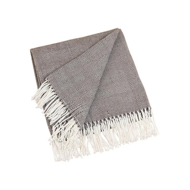 Chocolate Herringbone Throw (50"X60")