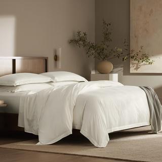 Signature Hemmed Organic 3-Piece Duvet Set