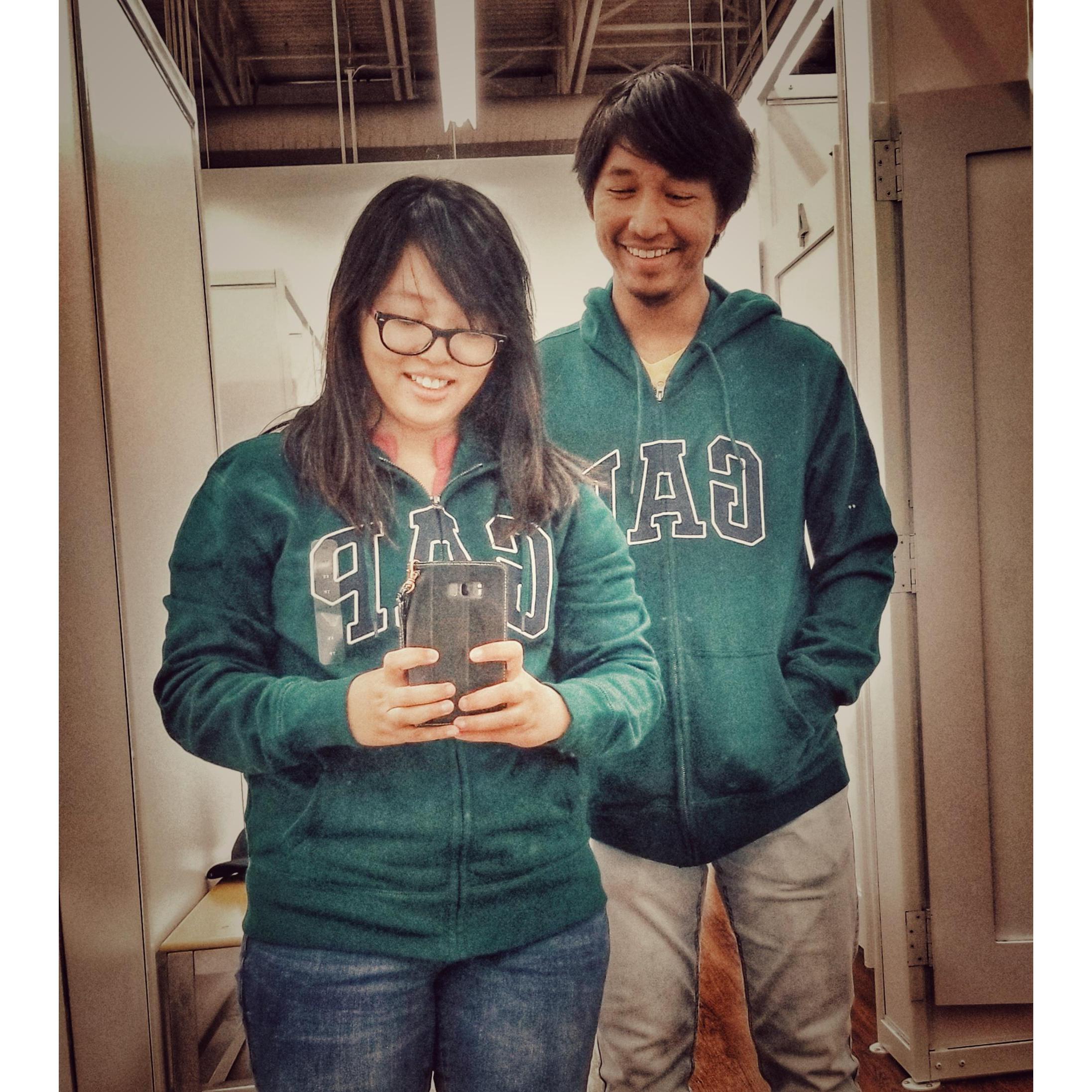 first matching outfit.