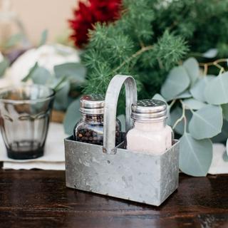 Salt & Pepper Shakers with Holder