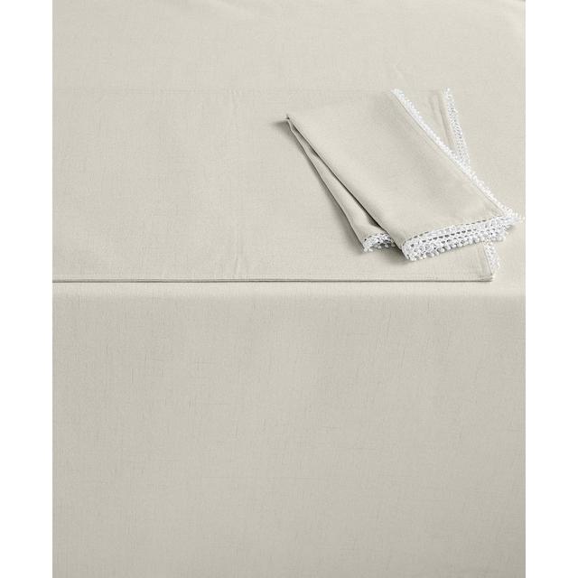 Lenox French Perle 60" x 102" Natural Tablecloth