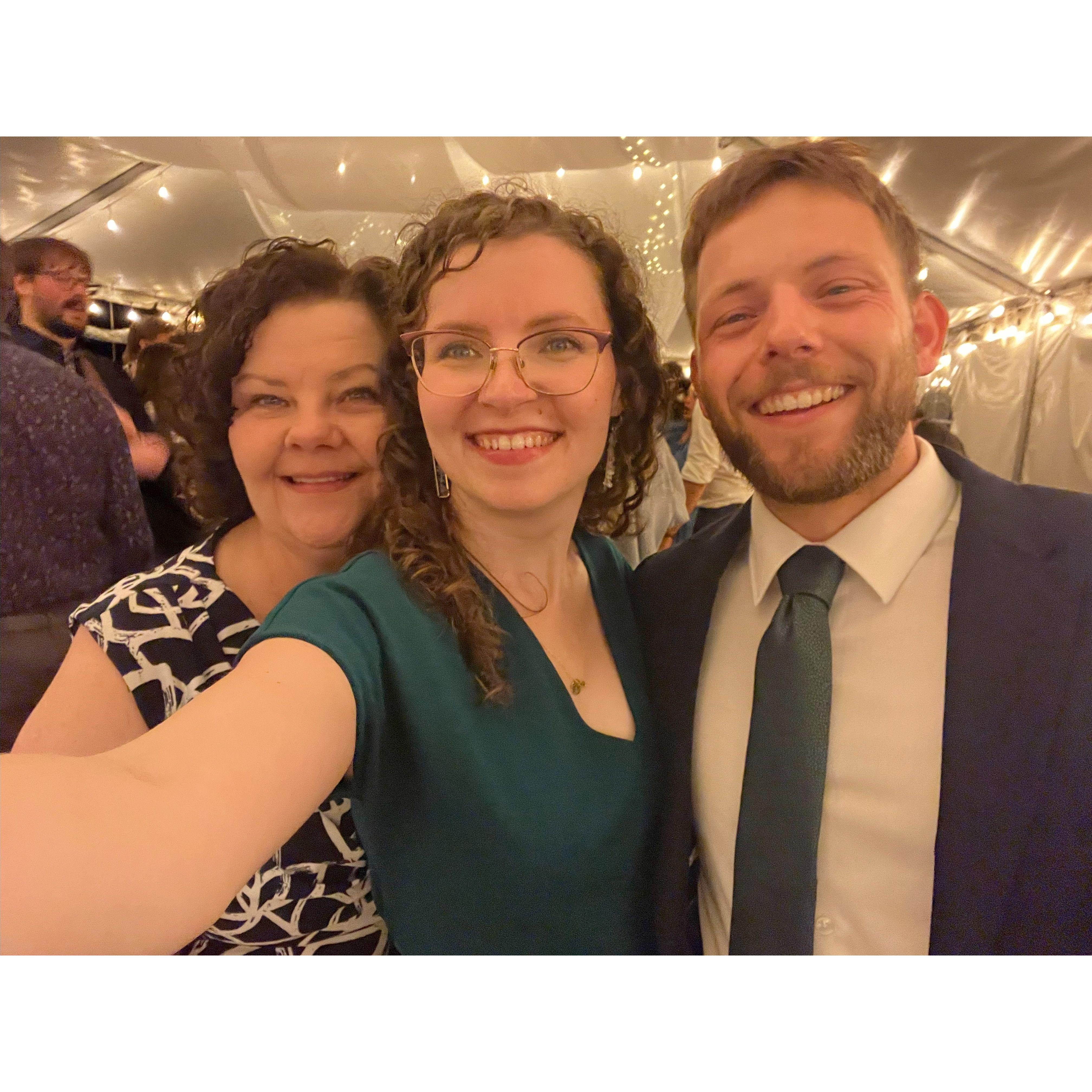 At our friends the Gjesvolds' wedding this May, Danny, Emily, and Mel had a blast on the dance floor and couldn't help looking forward to September together.