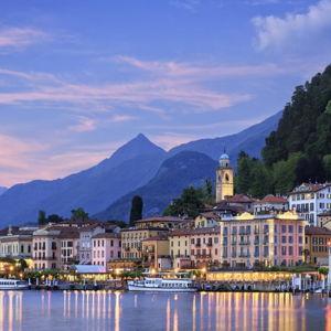 Dinner in Bellagio Lake Como on honeymoon