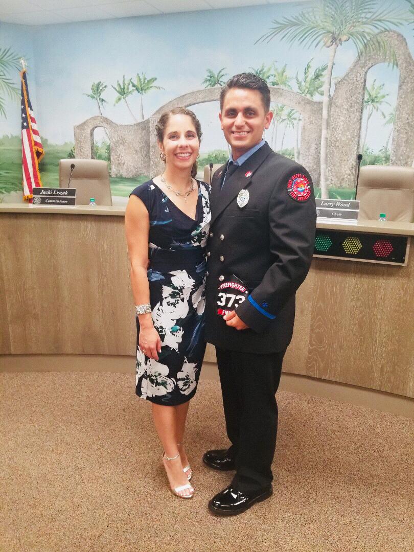 Nick's one year swearing in ceremony for Fort Myers Beach Fire Department!!