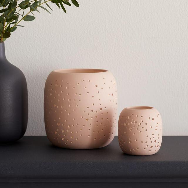Constellation Hurricane, Set of 2, Tealight and Small, Blush