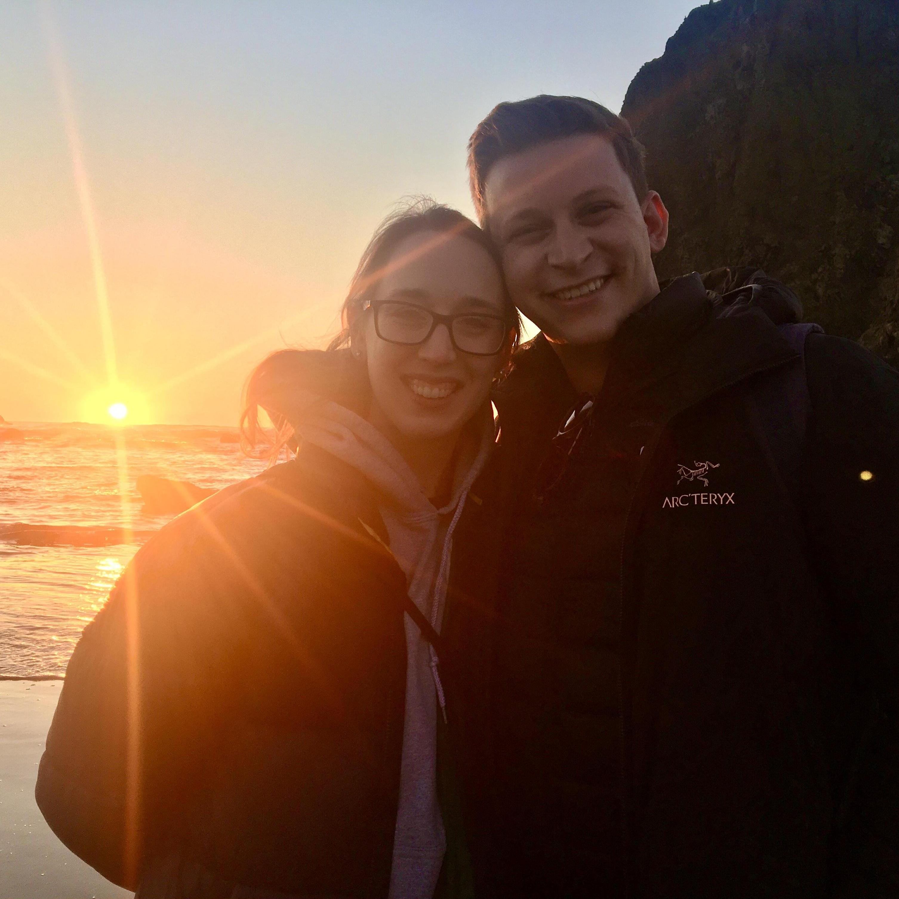 Sunset on the Oregon Coast, February 2020