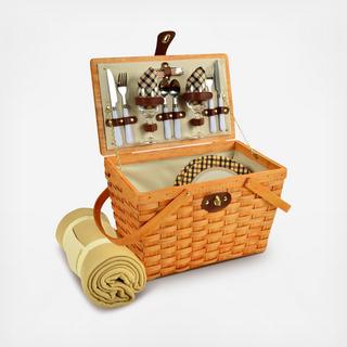 2-Person Frisco Picnic Basket with Blanket