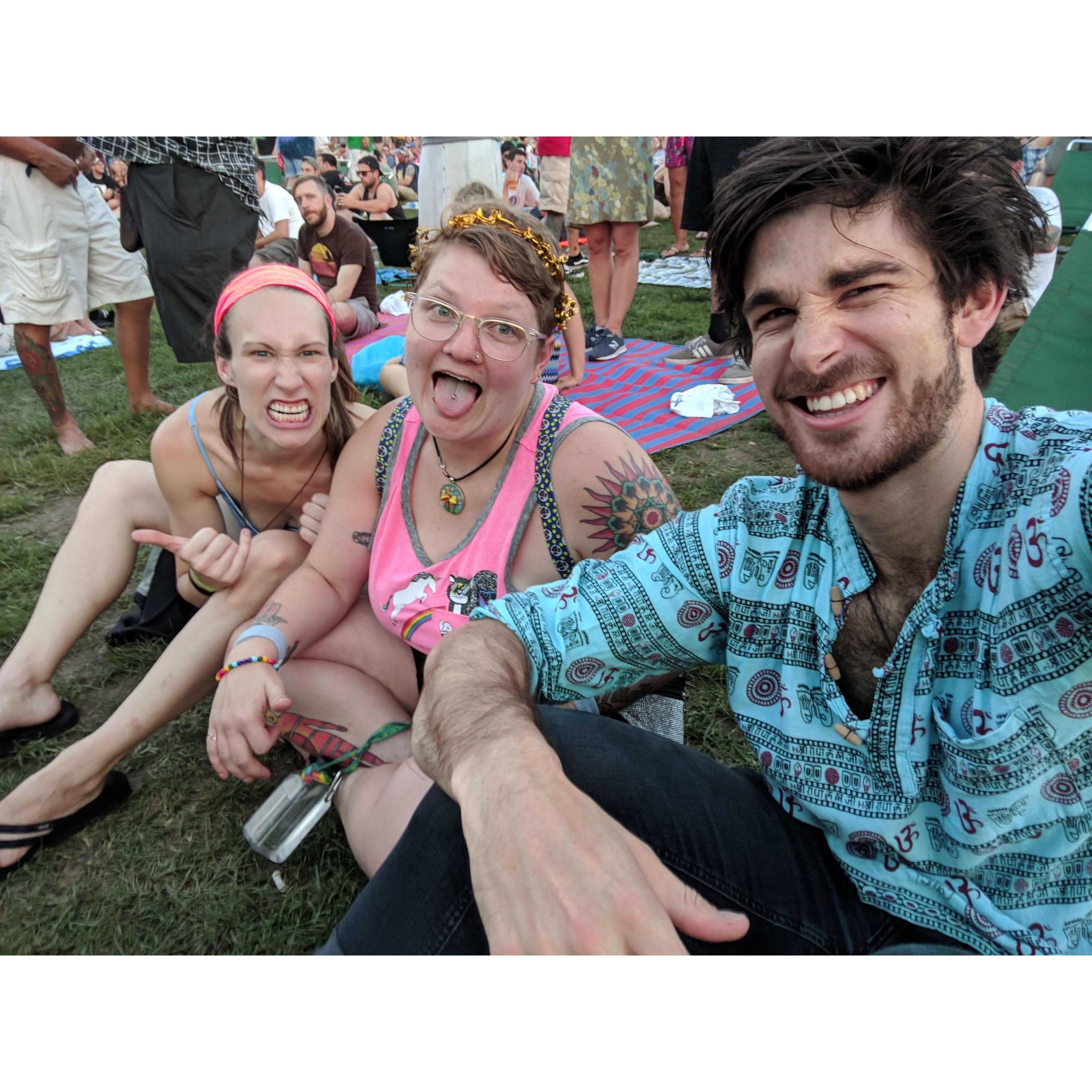 Waiting for the opener at Phish