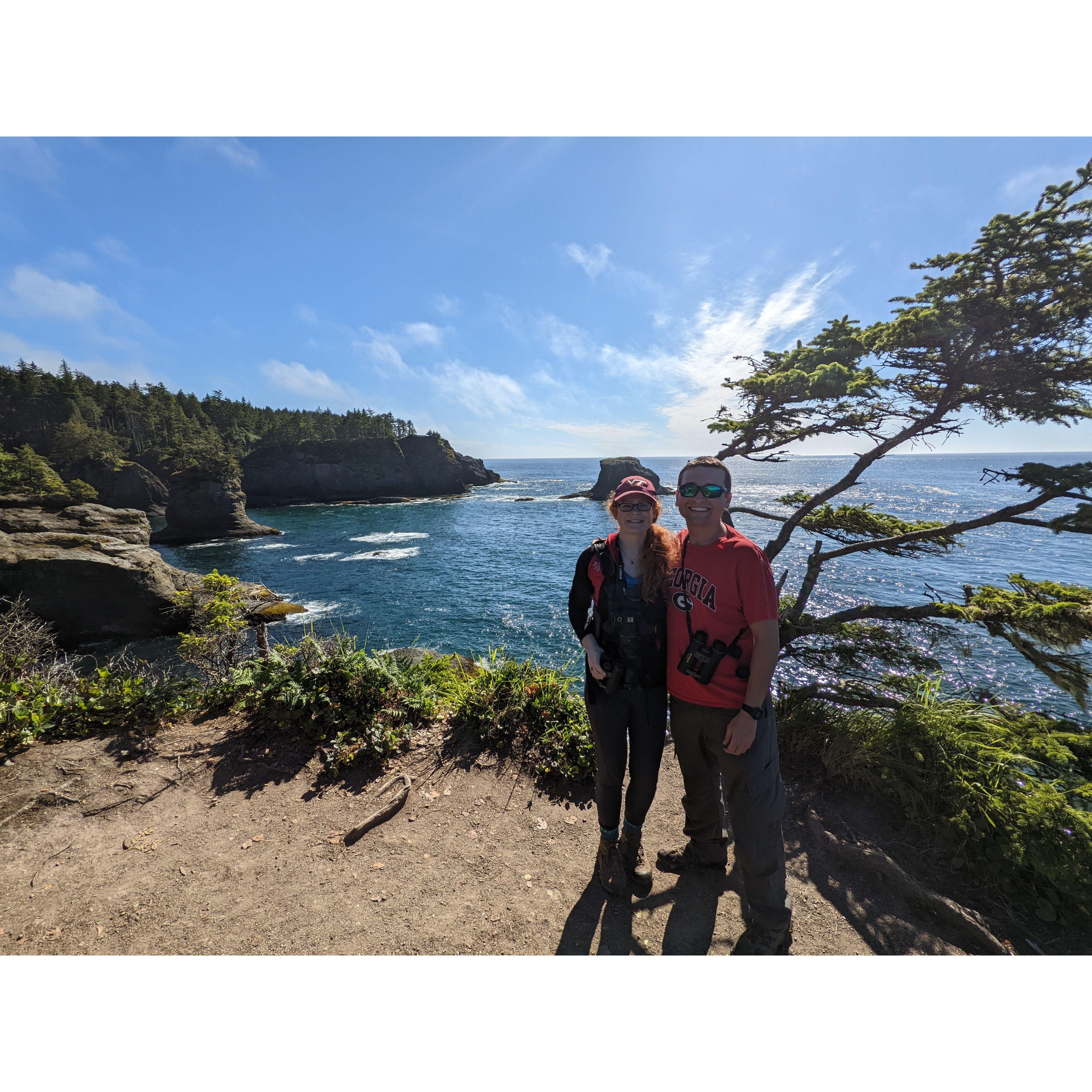 Cape Flattery....there were pelagic cormorants, tufted puffins, common murres, & more! (July 2022)