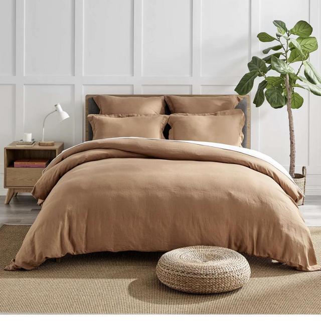 Washed Linen Duvet Cover- Sandstone