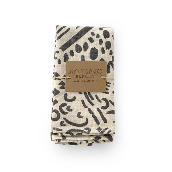 Everyday Napkins - Dashes & Moons - Charcoal
