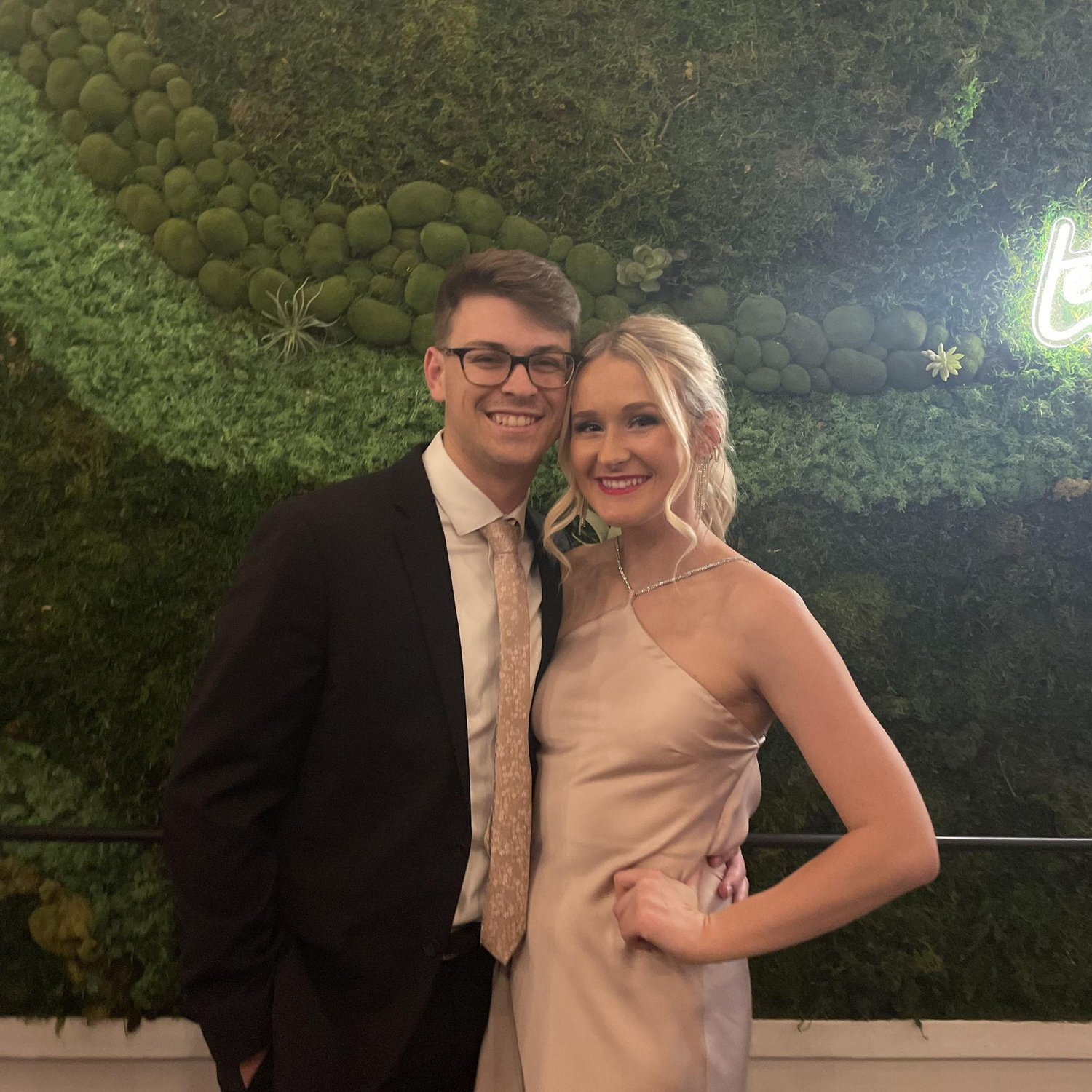 First photos together! Ashley took Kale to her senior year sorority formal. He was a hit with her friends!