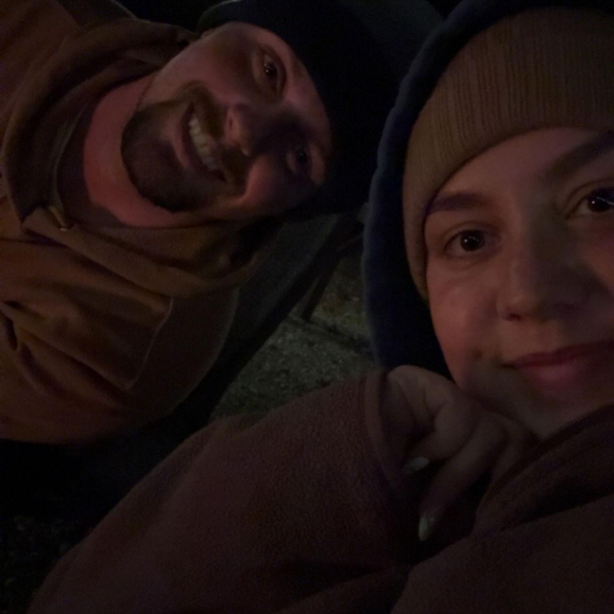 Hanging out at the fire pit.