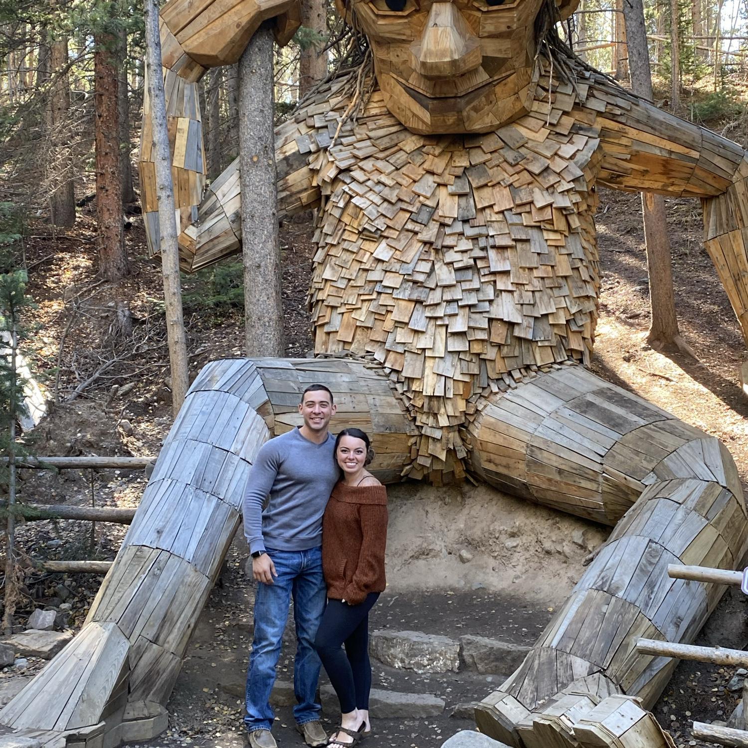 Our first picture we took together - At the Breckenridge Troll 2021