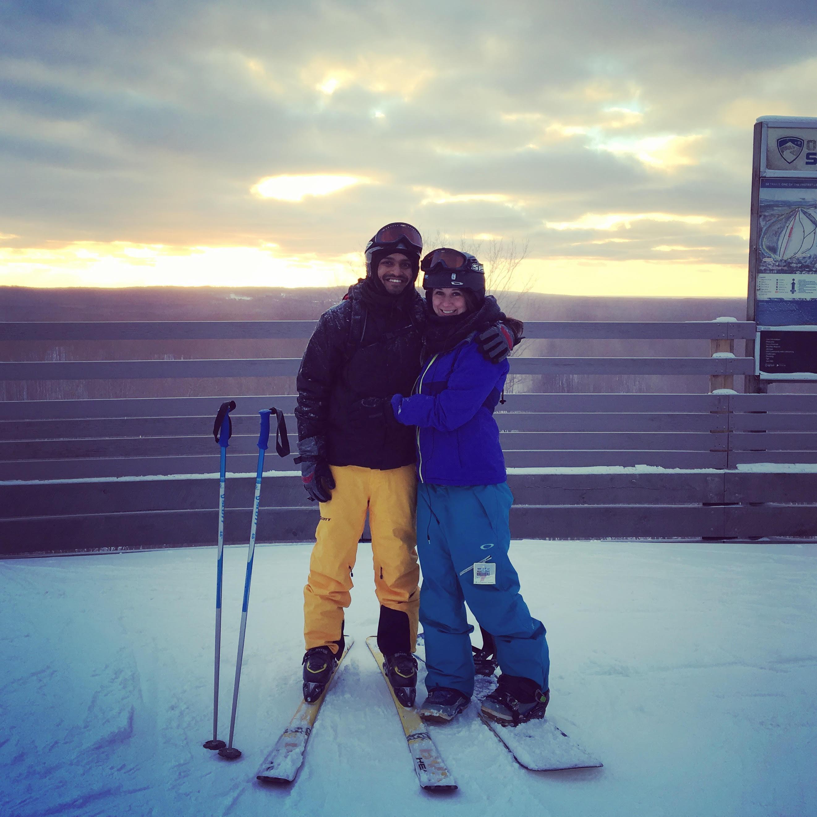 Snowboarding at Crystal Mountain in Northern Michigan