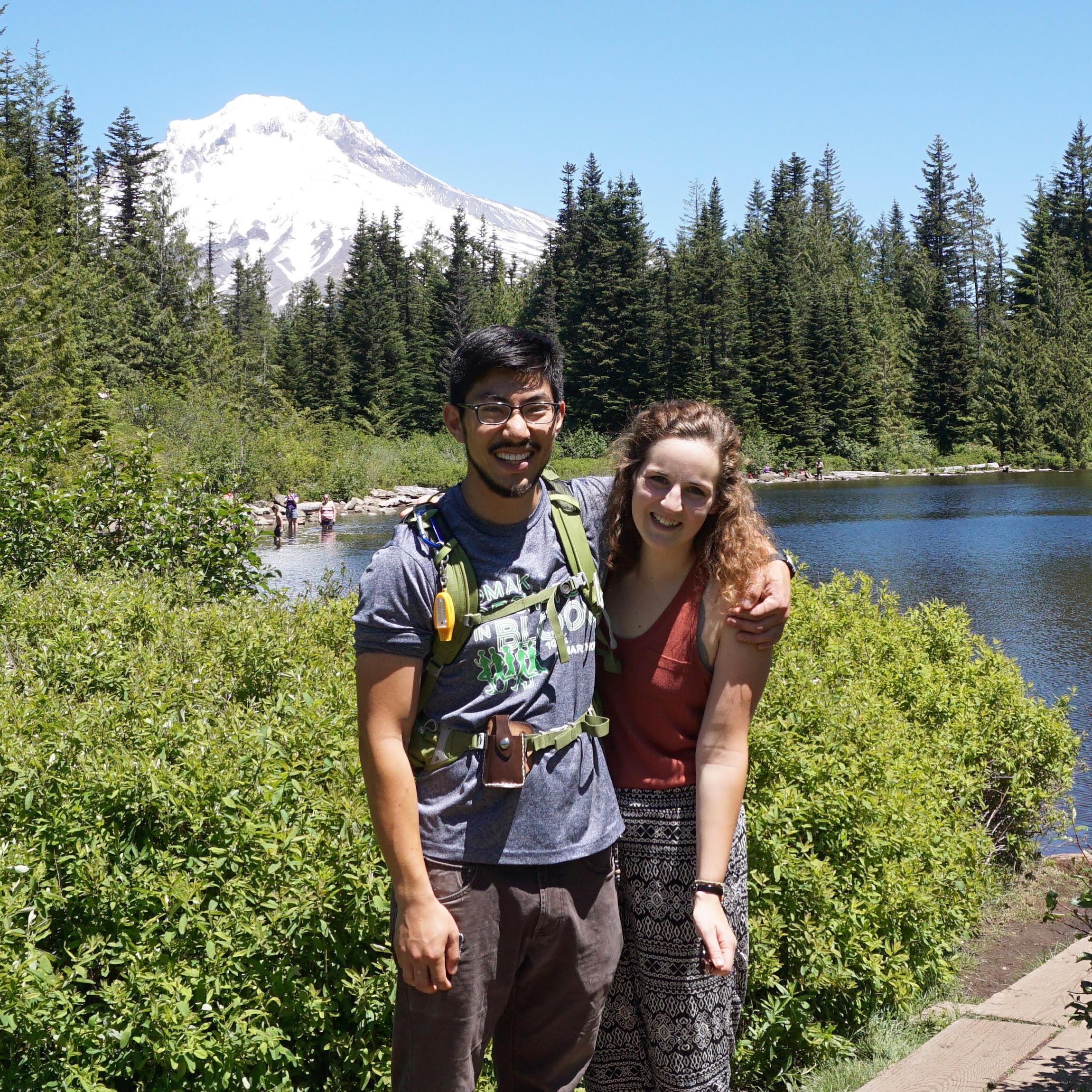 Hiking around Mt. Hood in Oregon just after officially deciding to be in a relationship!