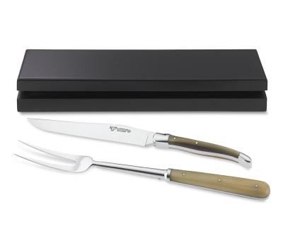Laguiole en Aubrac Carving Sets, Solid Horn