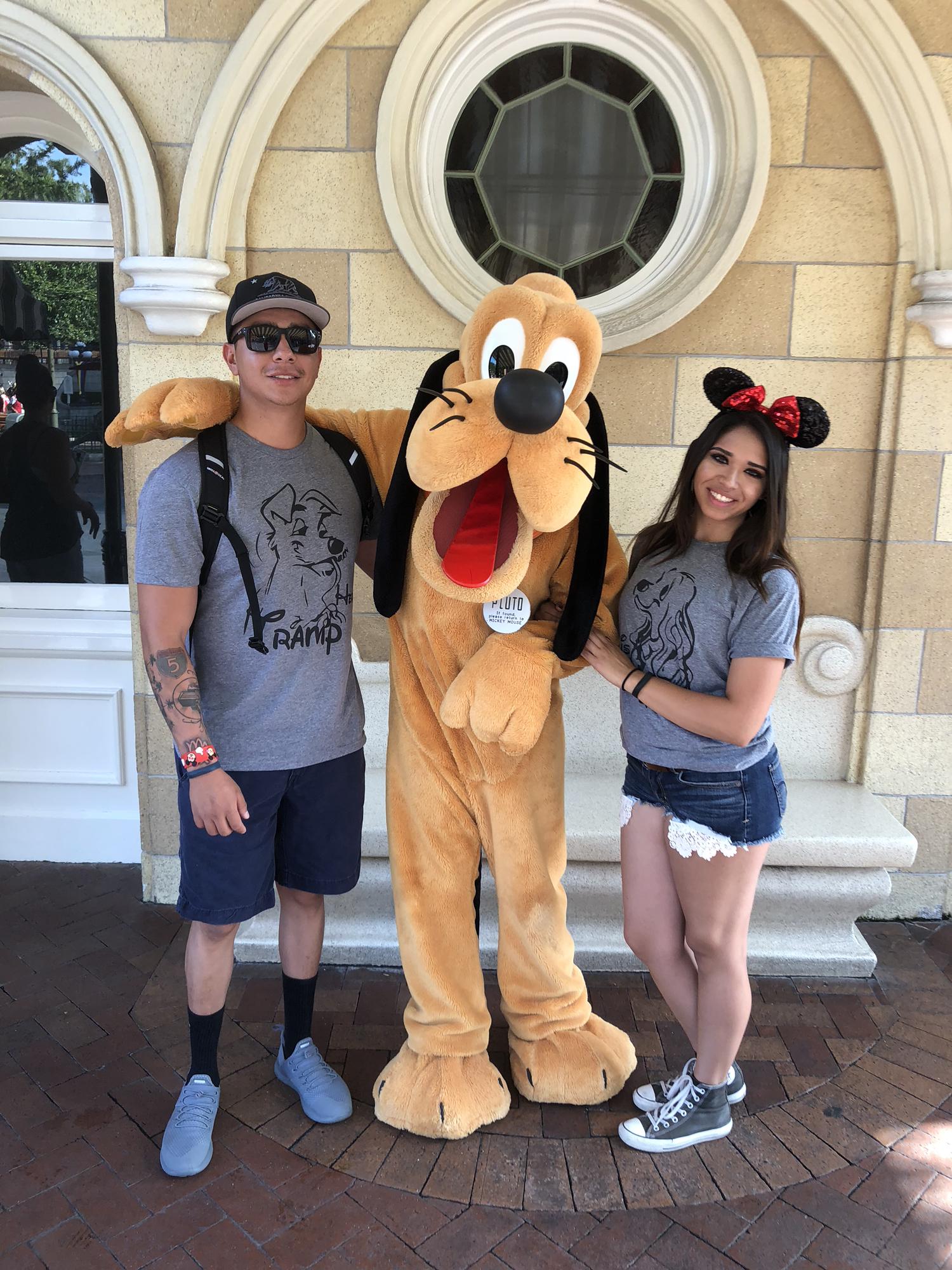 We met Pluto as we just walked into Disneyland!