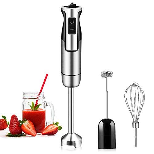 REDMOND Immersion Hand Blender, 3-in-1 8-Speed Stick Blender with Milk Frother, Egg Whisk for Smoothies, Coffee Milk Foam, Puree Baby Food, Sauces and Soups, HB004SSUSRD