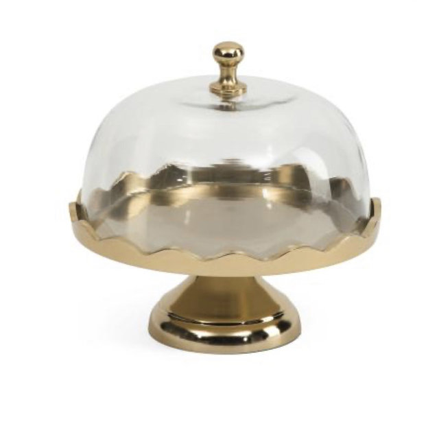 8x8 Gold Tone Scalloped Serving Dish | Kitchen & Dining Room | TJ Maxx