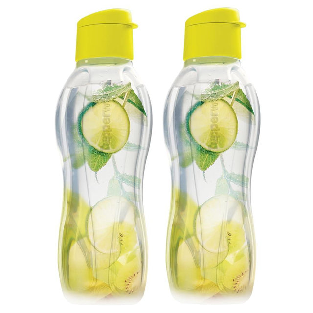 Tupperware Eco Bottle Set, Dishwasher Safe and BPA Free, 2 Bottles with Leak-Proof Caps (750 ml / 25 oz)