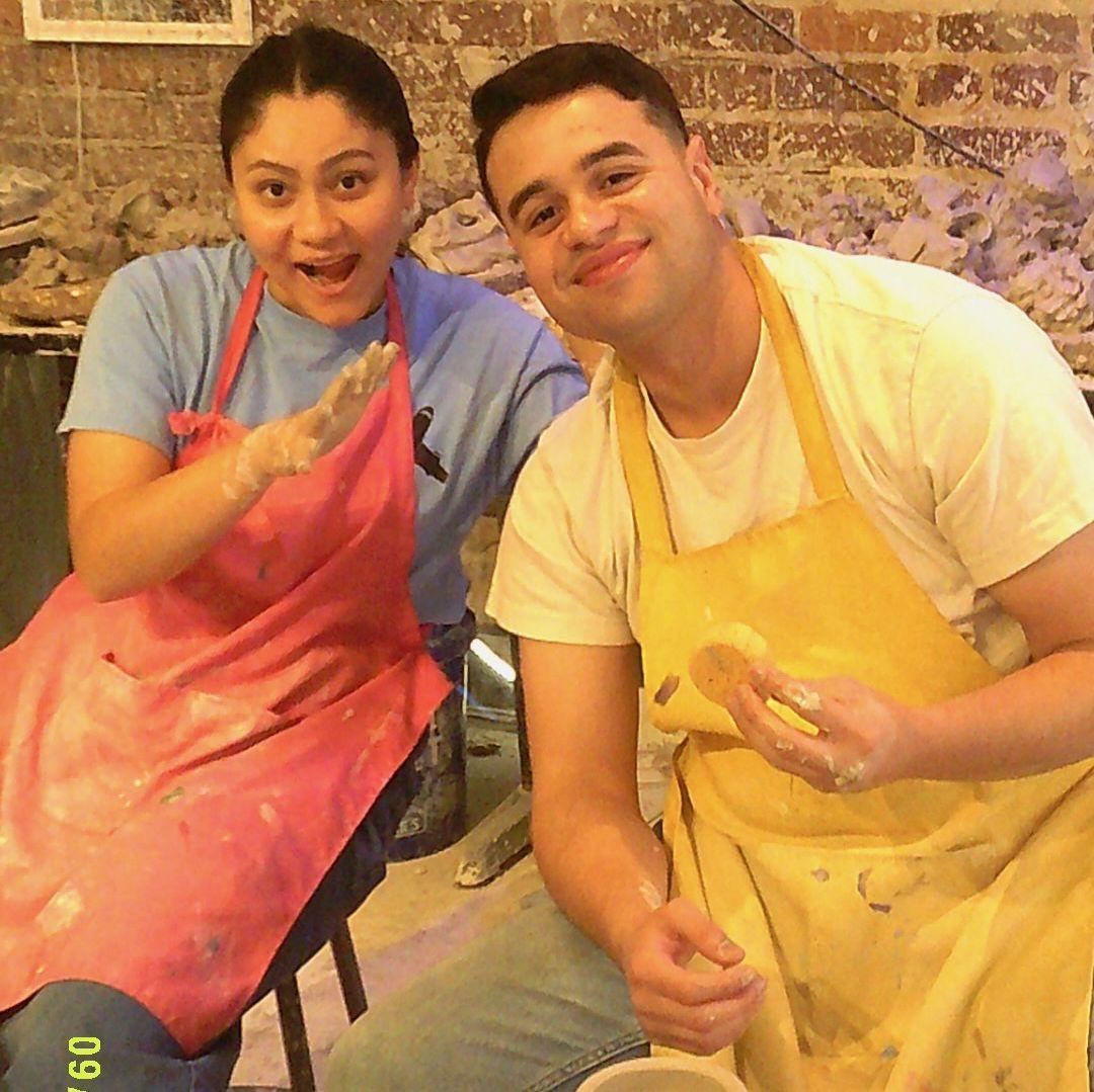 A fun day, we celebrated Ashely's birthday with family and friends taking a pottery class for the first time.