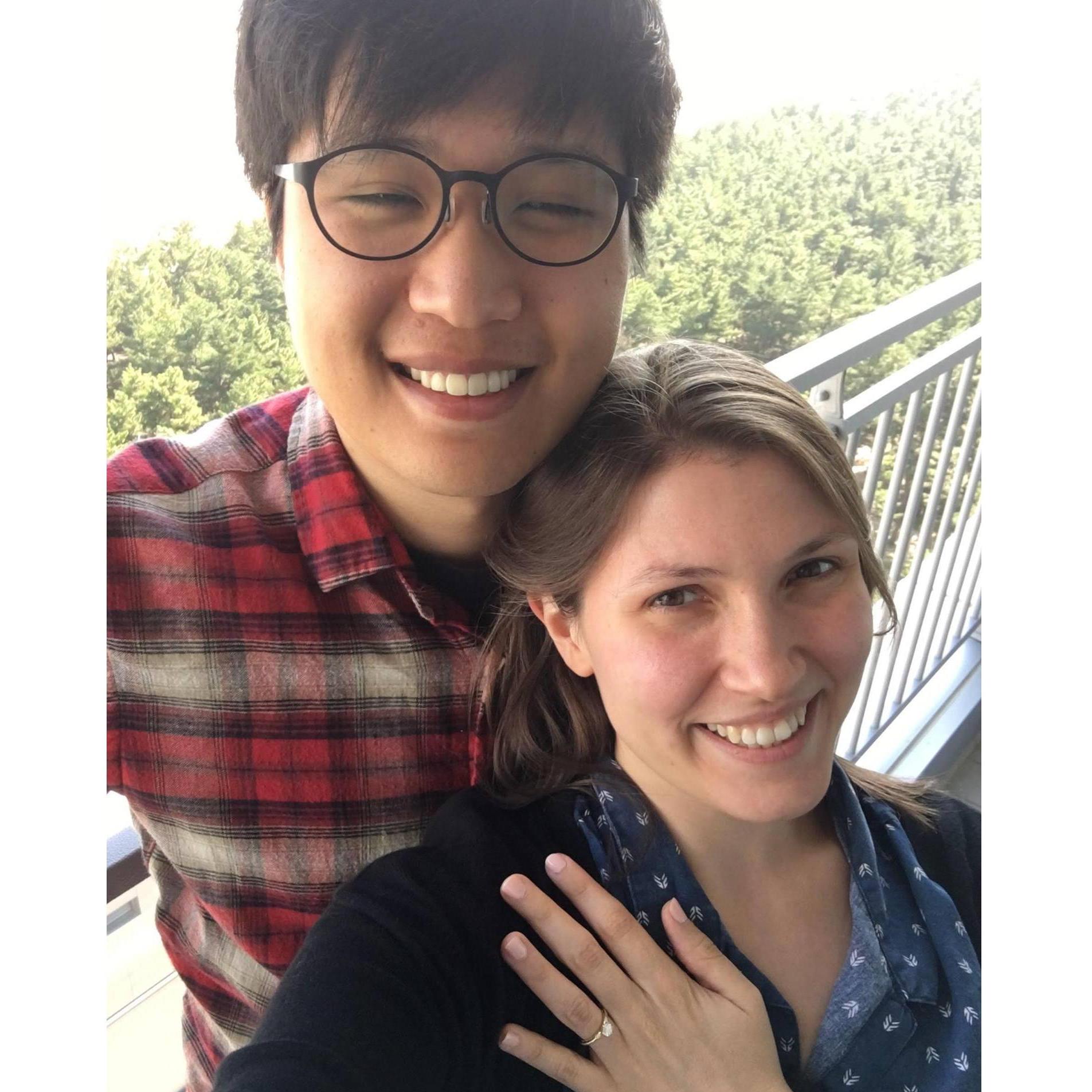When Alfie gave Lisa her engagement ring.