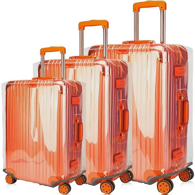 GigabitBest Thicken Luggage Cover Suitcase Cover Protector (Full Clear, 20inch/24inch/28 inch)