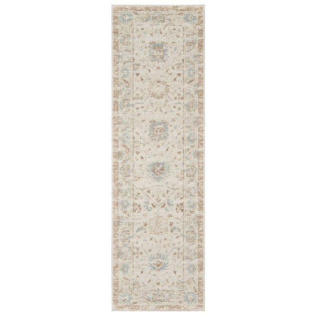 Dovie Persian-Style Rug, Beige, 2'3" x 7'6" Runner