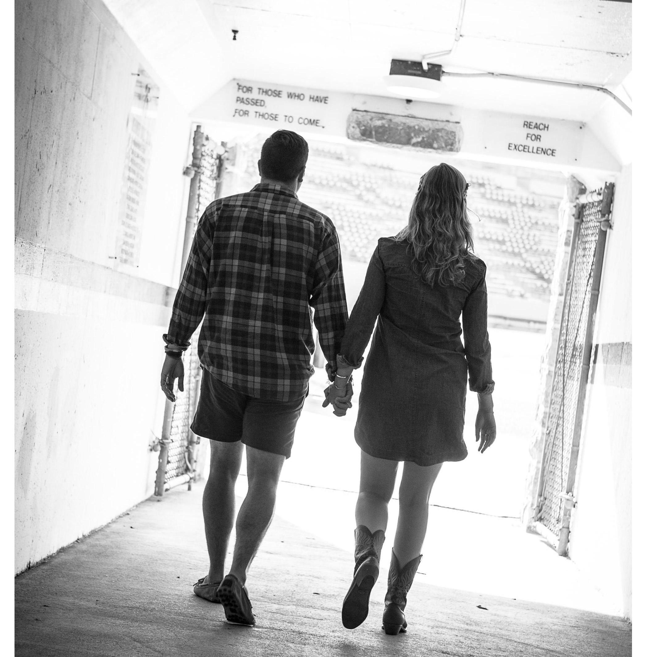 Engagement photo shoot at Virginia Tech