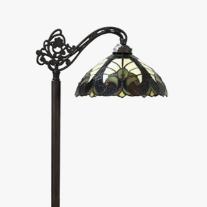 Aldan 60'' Dark Antique Bronze Arched Floor Lamp - Ivory